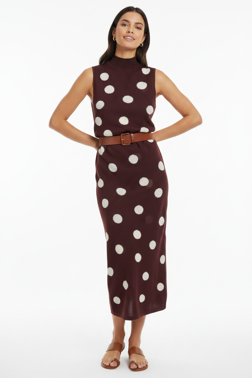VESTITO IN MAGLIA A POIS