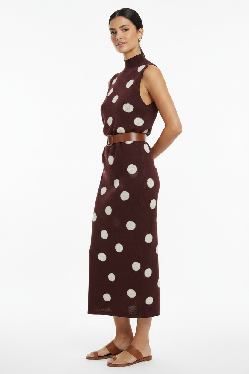 VESTITO IN MAGLIA A POIS
