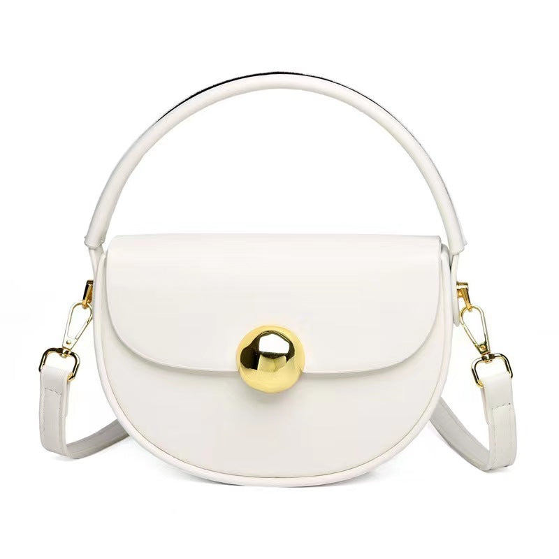 BORSA A TRACOLLA CON BOTTONE ORO