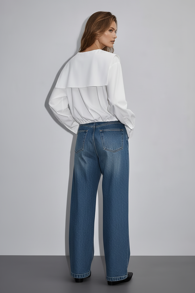 CAMICIA BIANCA CON COLLETTO MAXI